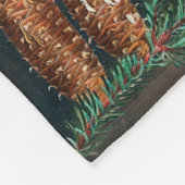 Couverture Polaire Noël Conifères rustiques Bois de pin (Coin)