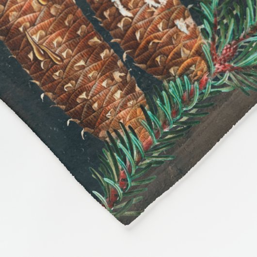 Couverture Polaire Noël Conifères rustiques Bois de pin (Coin)