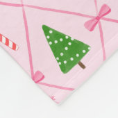 Couverture Polaire Noël Coquette Rose (Coin)