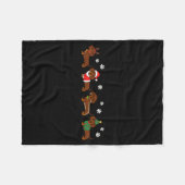 Couverture Polaire Noël Dachshund Santa Hat Amoureux des chiens Chien (Devant (Horizontal))