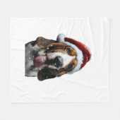 Couverture Polaire Noël de Basset Hound (Devant (Horizontal))