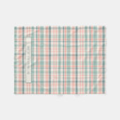 Couverture Polaire Noël de bébé pastel carreauté (Devant (Horizontal))