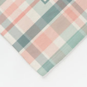 Couverture Polaire Noël de bébé pastel carreauté (Coin)