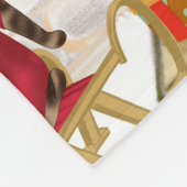 Couverture Polaire Noël de Chien Husky Sibérien (Coin)