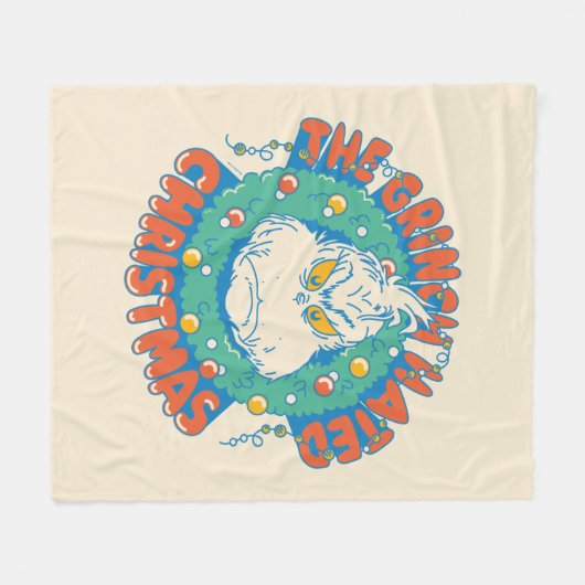 Couverture Polaire Noël de Grinch haï (Devant (Horizontal))