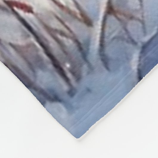 Couverture Polaire Noël de la forêt d'hiver | Red (Coin)