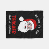 Couverture Polaire Noël de l'enseignant - Soyez gentil avec l'enseign (Devant (Horizontal))