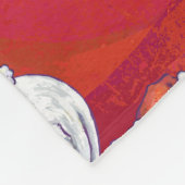 Couverture Polaire Noël de l'ours polaire sur le rouge (Coin)