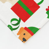 Couverture Polaire Noël de mignon chien chiot (Coin)