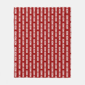 Couverture Polaire Noël de Noël de Noël de Ho Ho Rouge et Blanc (Devant)