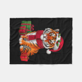 Couverture Polaire Noël de Noël de Père Noël Bengale Tiger (Devant (Horizontal))