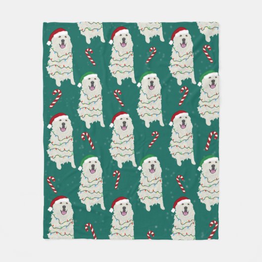 Couverture Polaire Noël de Noël des grandes Pyrénées  (Devant)