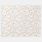 Couverture Polaire Noël de perles de verre rose or (Devant (Horizontal))