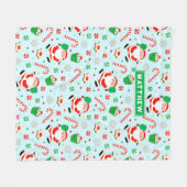 Couverture Polaire Noël de pickleball (Devant (Horizontal))