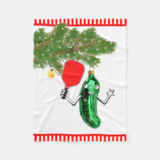 Couverture Polaire Noël de pickleball (Devant)