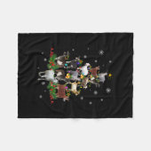 Couverture Polaire Noël des chèvres Noël Chèvre de neige Noël (Devant (Horizontal))