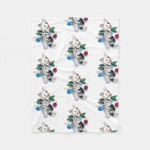 Couverture Polaire Noël des chiots (Devant)