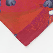 Couverture Polaire Noël des moutons sur rouge (Coin)