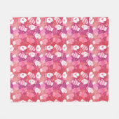 Couverture Polaire Noël d'hiver Mittens Motif en rose (Devant (Horizontal))