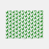 Couverture Polaire Noël Dinosaure Vert (Devant (Horizontal))