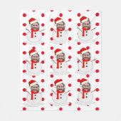 Couverture Polaire Noël drôle de Snowman (Devant)
