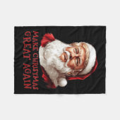 Couverture Polaire Noël Drôle Trump Père Noël Faire de Noël Super Un (Devant (Horizontal))