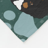 Couverture Polaire Noël du chien de montagne bernois (Coin)