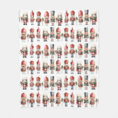 Couverture Polaire Noël du Noisier traditionnel à l'aquarelle (Devant)