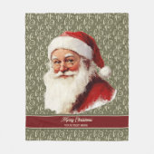 Couverture Polaire Noël du Père Noël à l'ancienne (Devant)