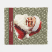 Couverture Polaire Noël du Père Noël à l'ancienne (Devant (Horizontal))