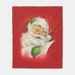 Couverture Polaire Noël du Père Noël vintage