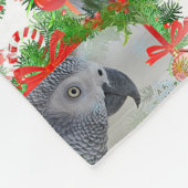 Couverture Polaire Noël du perroquet gris du Congo (Coin)