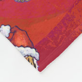 Couverture Polaire Noël du tigre en rouge (Coin)