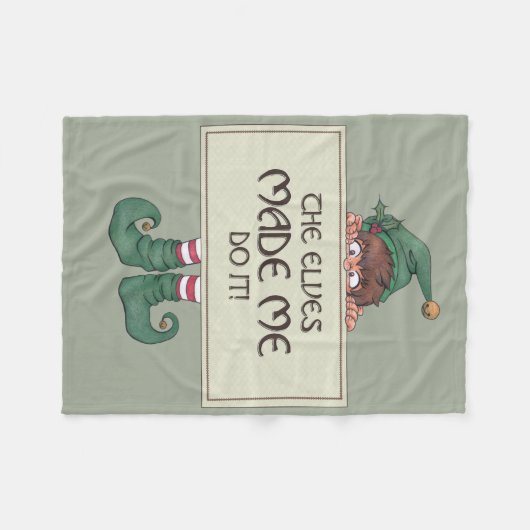 Couverture Polaire Noël Elf (Devant (Horizontal))