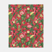 Couverture Polaire Noël en juillet Motif tropical (Devant)