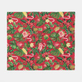 Couverture Polaire Noël en juillet Motif tropical (Devant (Horizontal))