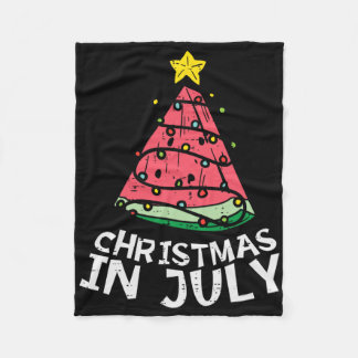 Couverture Polaire Noël en Juillet Pastèque Arbre de Noël d'Été Homme