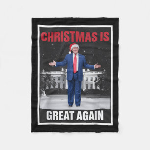 Couverture Polaire Noël est grand à nouveau Noël Pyjamas Drôle Trump