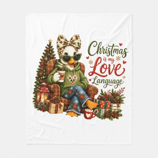 Couverture Polaire Noël est mon langage de l'amour (Devant)