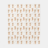 Couverture Polaire Noel Fairytale Blanche Cosy Or Neutres (Devant)