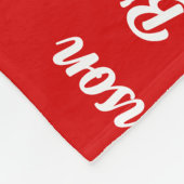 Couverture Polaire Noël Frontière Terrier avec le nom du chien (Coin)