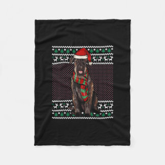 Couverture Polaire Noël Géant Schnauzer Chien Santa Hat Noël laid