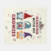 Couverture Polaire Noël Gnome Famille mignonne (Devant (Horizontal))