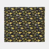 Couverture Polaire Noël Gold Père Noël Snowman Stocker Motif (Devant (Horizontal))