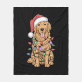 Couverture Polaire Noël Golden Retriever Amoureux des chiens Cadeau M (Devant)