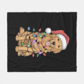 Couverture Polaire Noël Golden Retriever Amoureux des chiens Cadeau M (Devant (Horizontal))