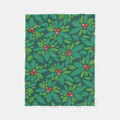 Couverture Polaire Noël graphique Holly (Devant)