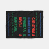 Couverture Polaire Noël Hanoukka Kwanzaa Diwali Ramadan Funny Ug (Devant (Horizontal))