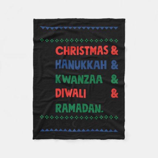 Couverture Polaire Noël Hanoukka Kwanzaa Diwali Ramadan Funny Ug (Devant)
