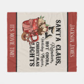 Couverture Polaire Noël heure du film ajouter nom Holiday (Devant (Horizontal))